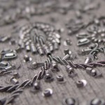 motif broderie avec perles