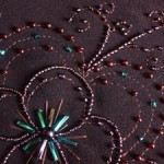 motif broderie avec perles