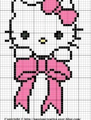 motif broderie hello kitty