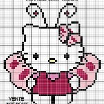 motif broderie hello kitty