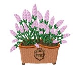 motif broderie lavande