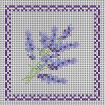 motif broderie lavande