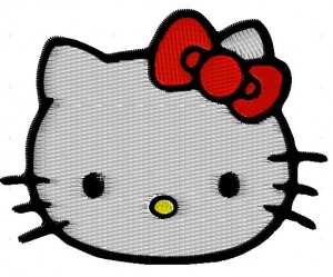 motif broderie machine gratuit-hello kitty