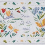 motif broderie naissance