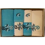 motif broderie turquoise