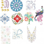 motifs broderie en pes