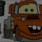 grille broderie cars