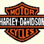 grille broderie harley davidson