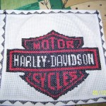 grille broderie harley davidson