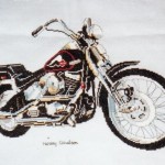 grille broderie harley davidson