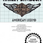 grille broderie harley davidson
