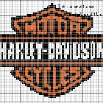 grille broderie harley davidson