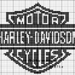 grille broderie harley davidson