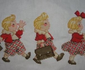 grille broderie les triplés