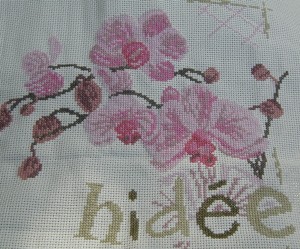 grille broderie orchidée