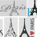 grille broderie tour eiffel