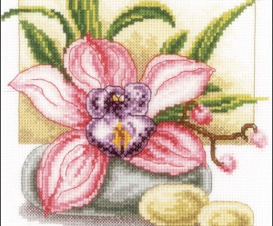 grille gratuite broderie orchidée