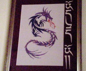 modèle broderie dragon