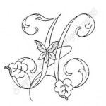 modèle broderie lettre