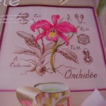 modèle broderie orchidee