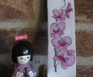 modèle broderie orchidee