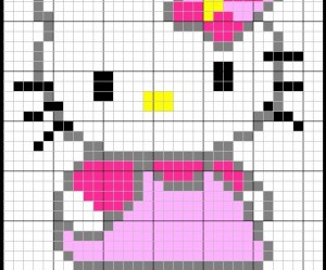 modèle broderie point de croix facile