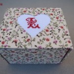 modèle broderie pour couvrir une boite en cartonnage