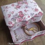 modèle broderie pour couvrir une boite en cartonnage