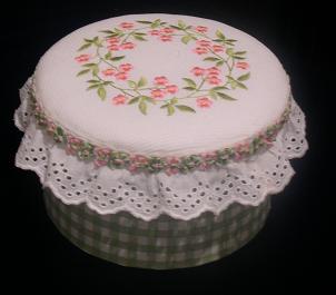 modèle broderie pour couvrir une boite en cartonnage