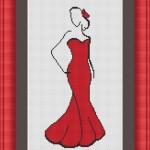 modèle broderie rouge