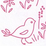 modèle broderie rouge