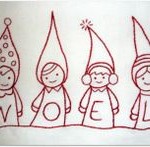 modèle broderie rouge