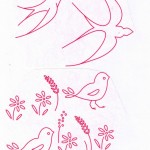 modèle broderie rouge