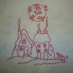 modèle broderie rouge