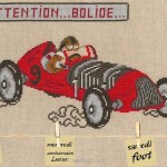 modèle broderie voiture