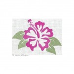 motif broderie hibiscus