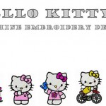 motif broderie machine hello kitty