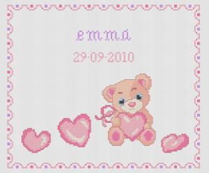 motif broderie ourson