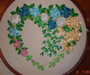 patron broderie au ruban gratuit