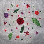 patron de broderie avec ruban