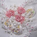 patron de broderie avec ruban