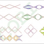 patron de broderie sur carte