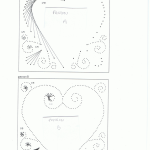 patron de broderie sur carte