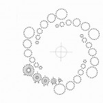 patron de broderie sur carte