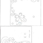 patron de broderie sur carte
