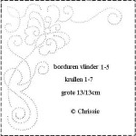 patron de broderie sur carte