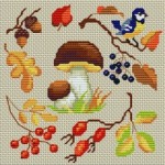 grille broderie automne