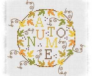 grille broderie automne