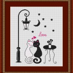 grille broderie chat