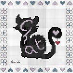 grille broderie chat